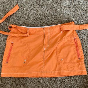 NAUTICA orange mini skirt